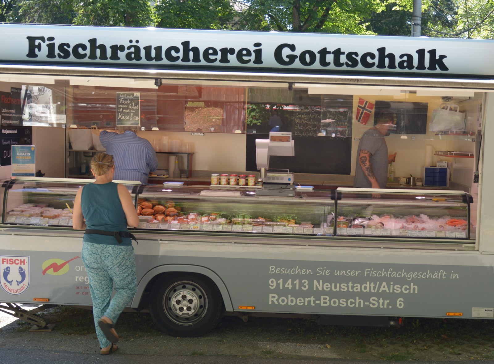 Marktstand von Fischräucherei Gottschalk